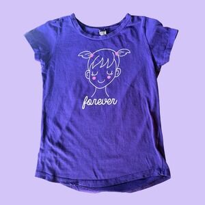 Y2K Instant Message Purple Girl Forever Baby Tee Short Sleeve Scene #16
